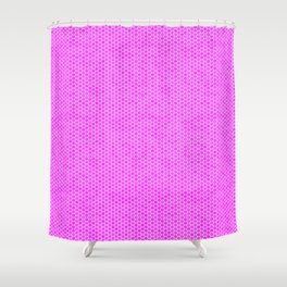 Large Hot Pink Honeycomb Bee Hive Geometric Hexagonal Design Shower Curtain