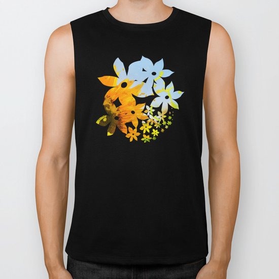 Splashing Sunflower Biker Tank