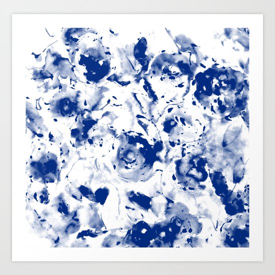 blue garden Art Print