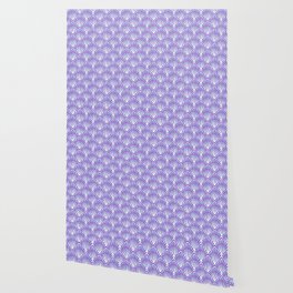 Purple Shell Art Deco Pattern Wallpaper