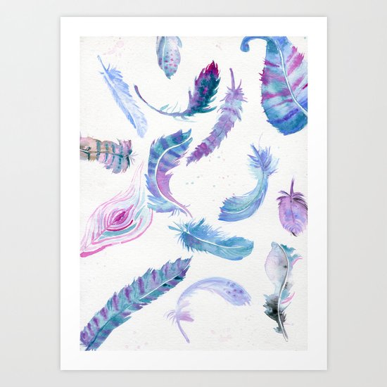Magic Feathers Art Print