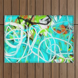 Abstract expressionist Art. Abstract Painting 95. Outdoor Rug