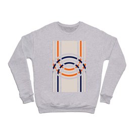 Bohemian Orange + Navy Knot Arches Crewneck Sweatshirt