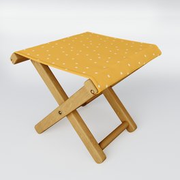 African Inspired Yellow Spots Folding Stool