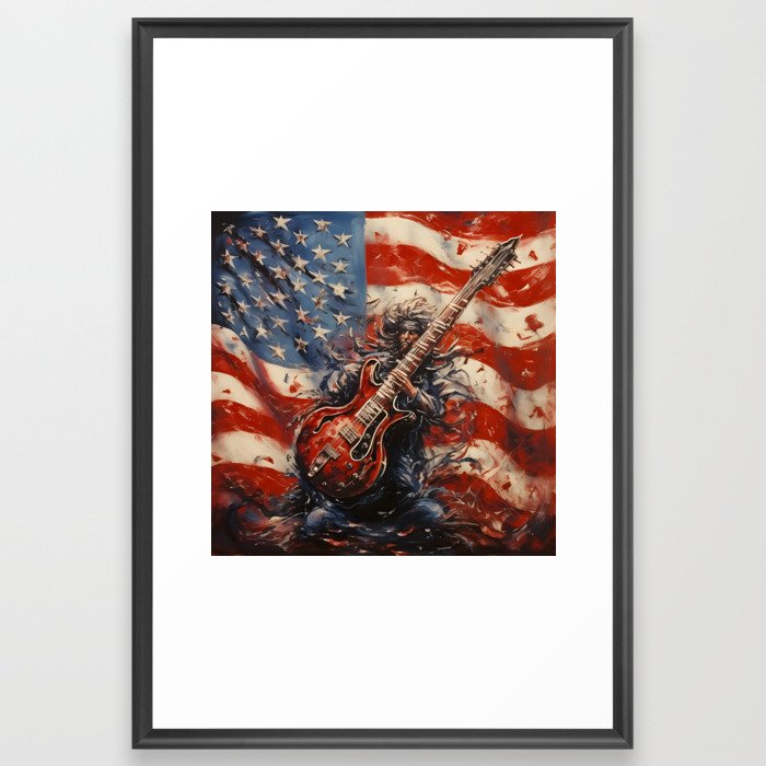 American rock n roll Framed Art Print