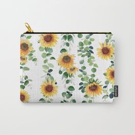 Eucalyptus and Sunflowers Garland  Carry-All Pouch