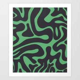 22 Swirl Liquid Abstract Shapes 220701 Valourine Design  Art Print