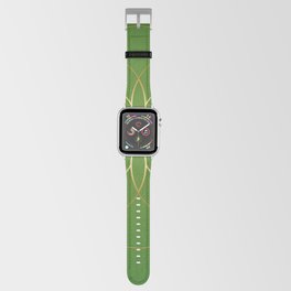 Minimalist Sacred Geometric Succulent Flower in Gold and Emerald Green, Simple Luxury  Apple Watch Band