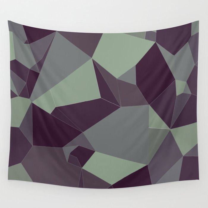 Low Poly Abstract Wall Tapestry