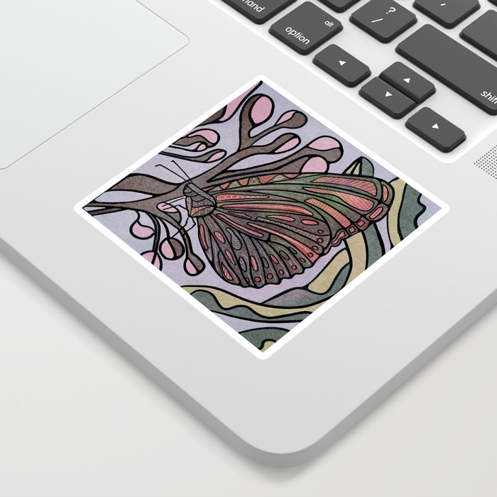 butterfly-batik Sticker