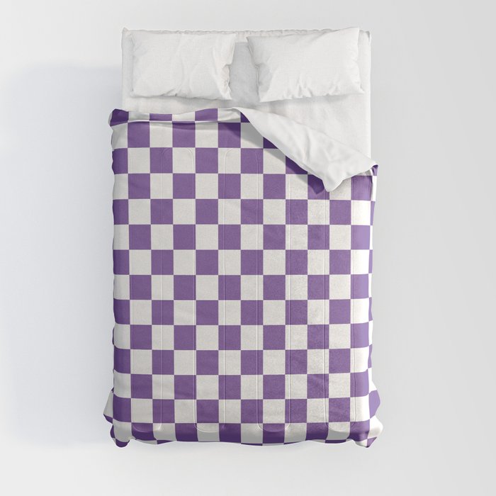 Purple Checkerboard Comforter