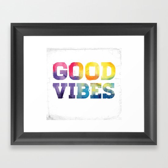 Good Vibes Framed Art Print