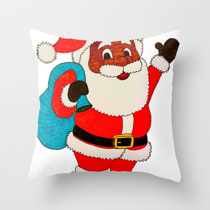 Chocolate Santa Throw Pillow