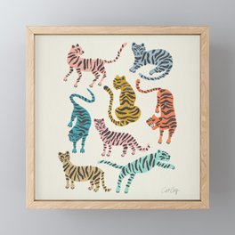 Tiger Collection – Retro Rainbow Framed Mini Art Print