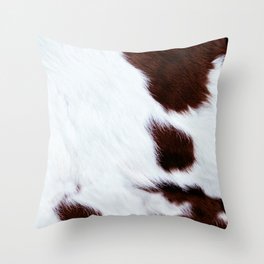Scandinavian Minimal Modern Cow Fur (digital art) Throw Pillow