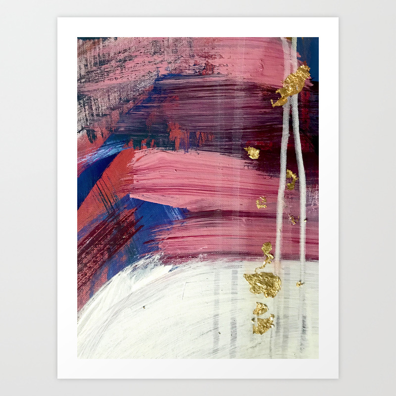 Los Angeles 3 A Vibrant Abstract Piece In Reds And Blues And