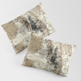 Bangladesh, Dhaka - Authentic Map - Retro Pillow Sham