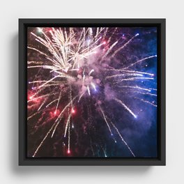 Fireworks Framed Canvas