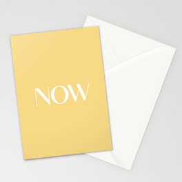 Now Popcorn yellow pastel solid color modern abstract illustration  Stationery Card