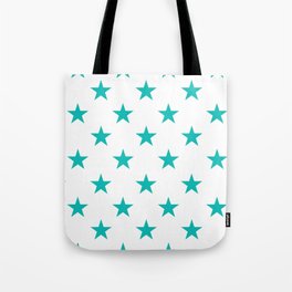 Stars (Eggshell Blue/White) Tote Bag
