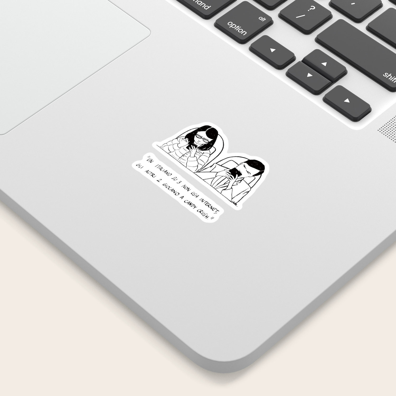 1 italiano su 3 non usa internet gli altri 2 giocano a candy crush sticker by ilpasseggero8b shop society6 society6