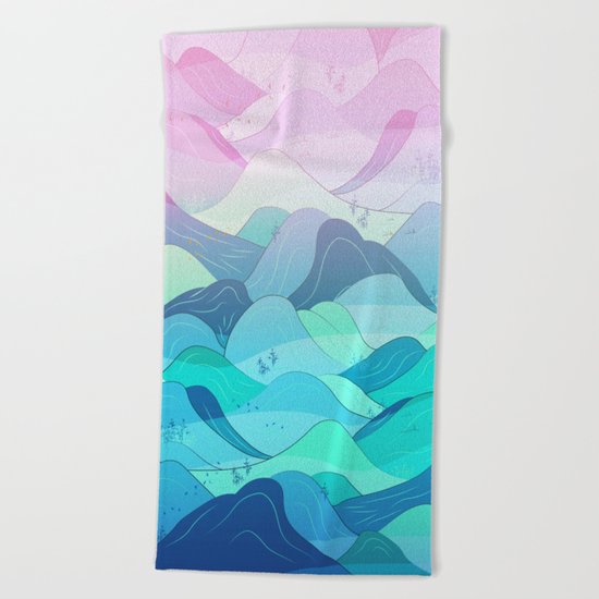 Sunrise at Nishizawa Valley Beach Towel