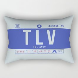 Luggage Tag B - TLV Tel Aviv Israel Rectangular Pillow