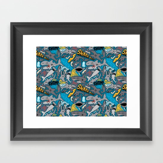 SHARK WEEK! Framed Art Print