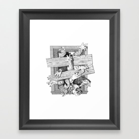 zombies Framed Art Print