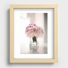 Dreamy Pink Peony Recessed Framed Print