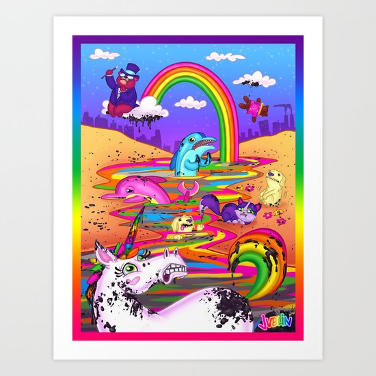 Oil Spill Art Print