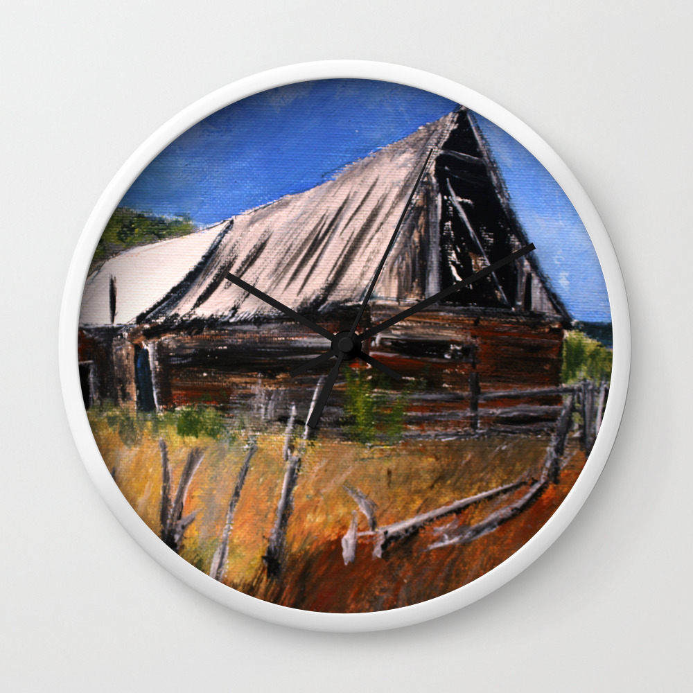 Old Barn New Mexico Desert Contemporary Acrylic Painting Wall