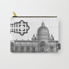 St. Peter Basilica - Rome, Italy Carry-All Pouch | Vintage, Rome, Michelangelo, Painting, Peter, Architectural, Italy, Illustration, Pope, Historical 