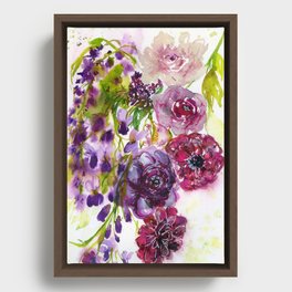 purple floral dream Framed Canvas