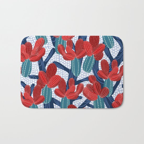 Winter Cactus Bath Mat