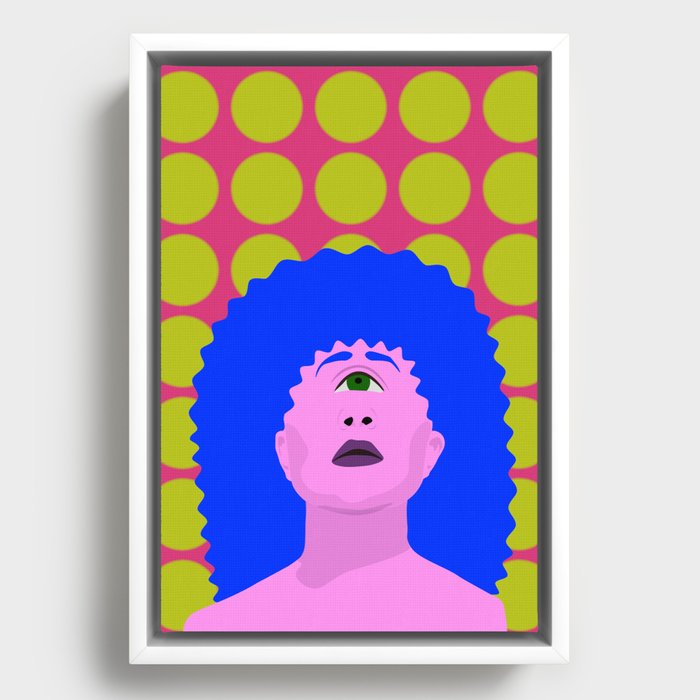 Cyclops Woman Framed Canvas