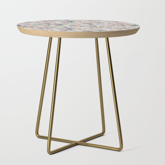 Marble Moroccan Tile Pattern Side Table