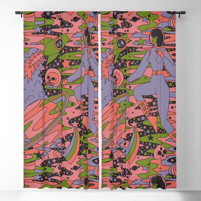 Psychedelic Space  Blackout Curtain