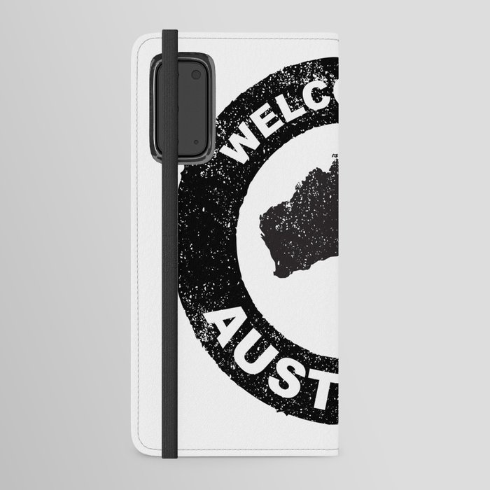 Rubber Ink Stamp Welcome To Australia Android Wallet Case