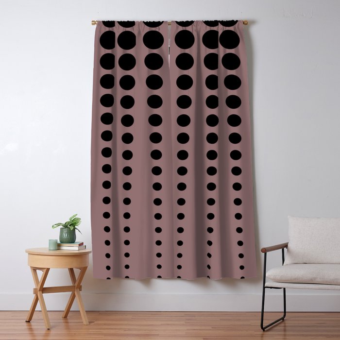 Reduced Black Polka Dots Pattern On Solid Pantone Red Pear
