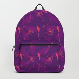 Flowerline – violet Backpack | Vector, Flowers, Drawing, Violet, Summer, Orange, Illustration, Vectorlove, Indish, Lines 