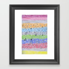 Colored Triangles Framed Art Print