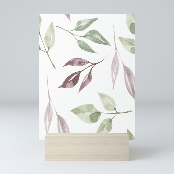 Floral Patterns Watercolor Mini Art Print