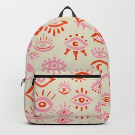 Mystic Eyes – Pink & Red Backpack