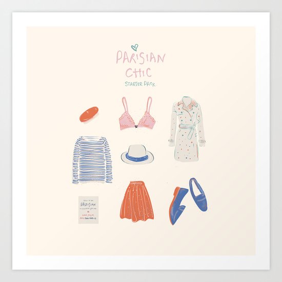 Parisian Chic: Starter Pack Art Print