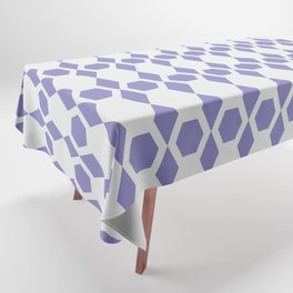 Lavender and White Honeycomb Pattern Tablecloth