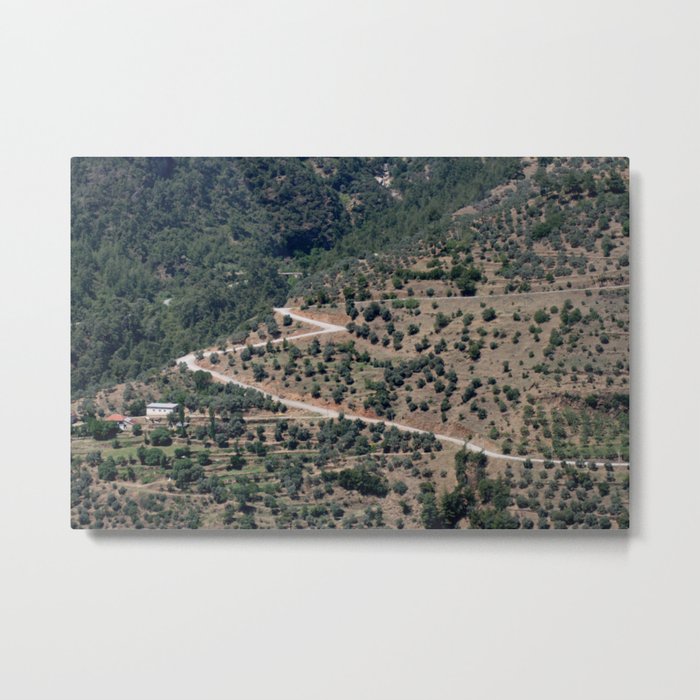 A Road Less Traveled Steep Mountain Road 3 Metal Print