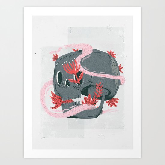 death and silence Art Print