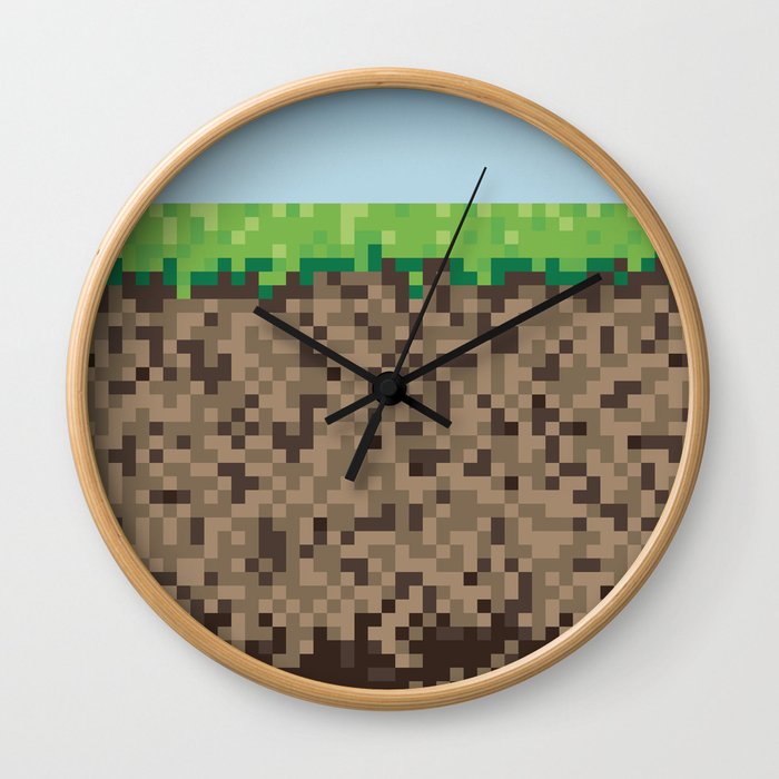 Minecraft Block Wall Clock
