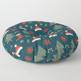 Christmas Pattern Retro Classic Items Floor Pillow